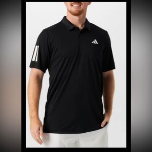 Adidas Men’s XL Club 3 Strips Golf Polo Black Performance Shirt